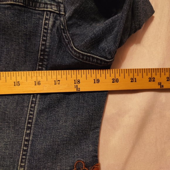 Christopher & Banks Embroidered Stretch Denim Jacket - Picture 8 of 9